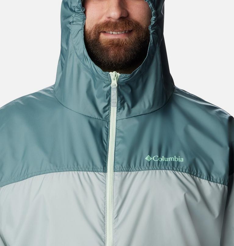 Men’s Flash Challenger Windbreaker - Novelty - Extended Size, Color: Niagara, Metal, image 4