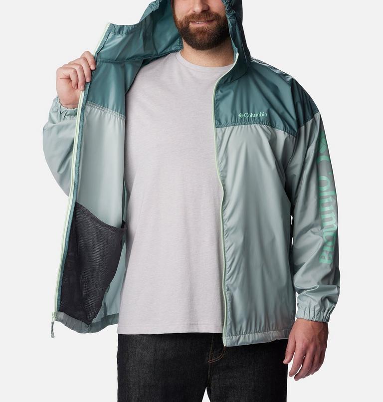 Men’s Flash Challenger Windbreaker - Novelty - Extended Size, Color: Niagara, Metal, image 5