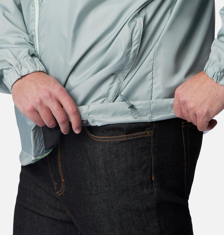 Men’s Flash Challenger Windbreaker - Novelty - Extended Size, Color: Niagara, Metal, image 6