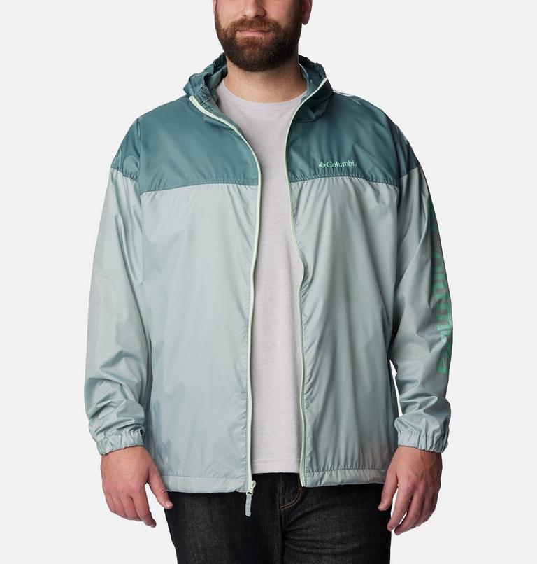 Men’s Flash Challenger Windbreaker - Novelty - Extended Size, Color: Niagara, Metal, image 7