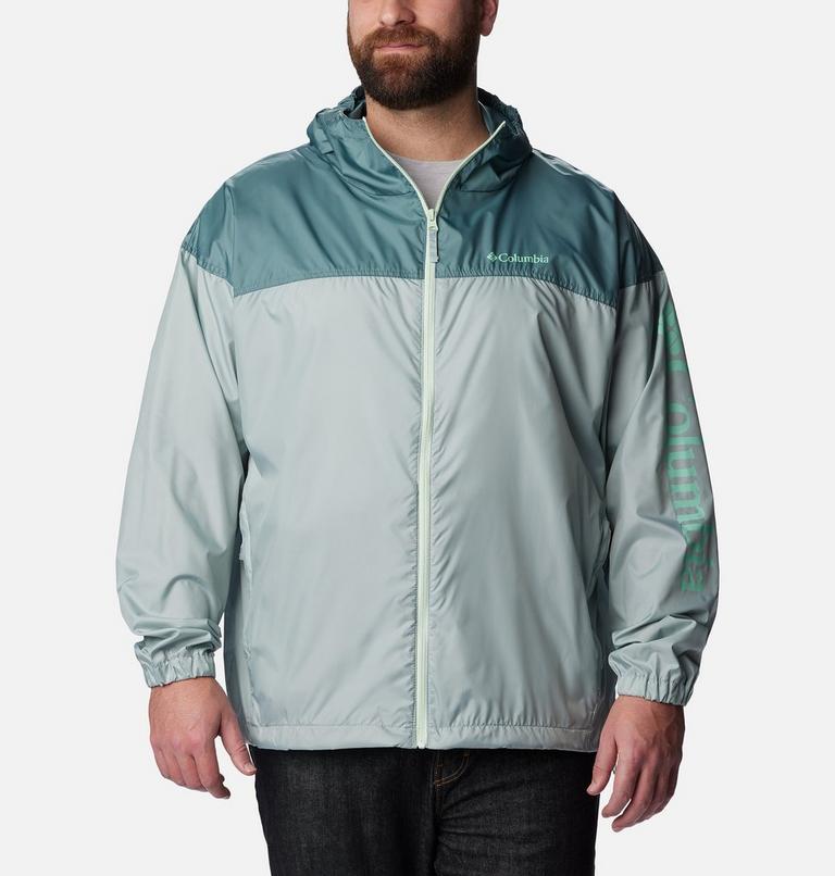 Men’s Flash Challenger Windbreaker - Novelty - Extended Size, Color: Niagara, Metal, image 1
