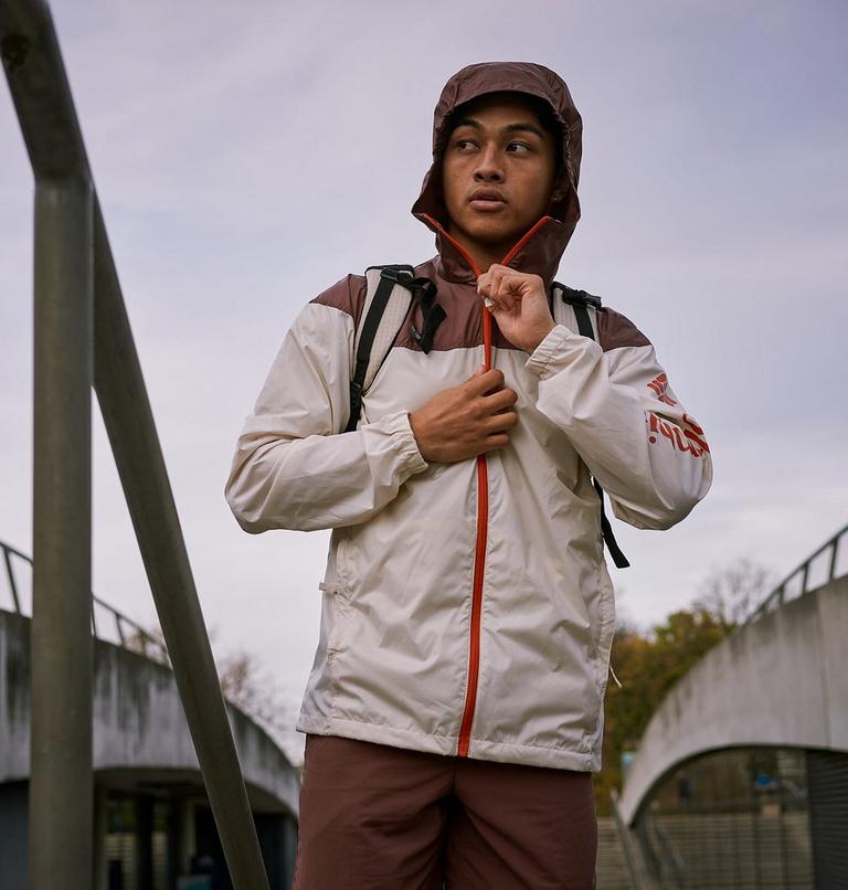 Men’s Flash Challenger Windbreaker - Novelty, Color: Chalk, Light Raisin, image 9