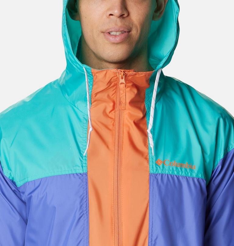 Men&rsquo;s Flash Challenger Anorak, Color: Purple Lotus, Bright Aqua, Desert Orange, image 4