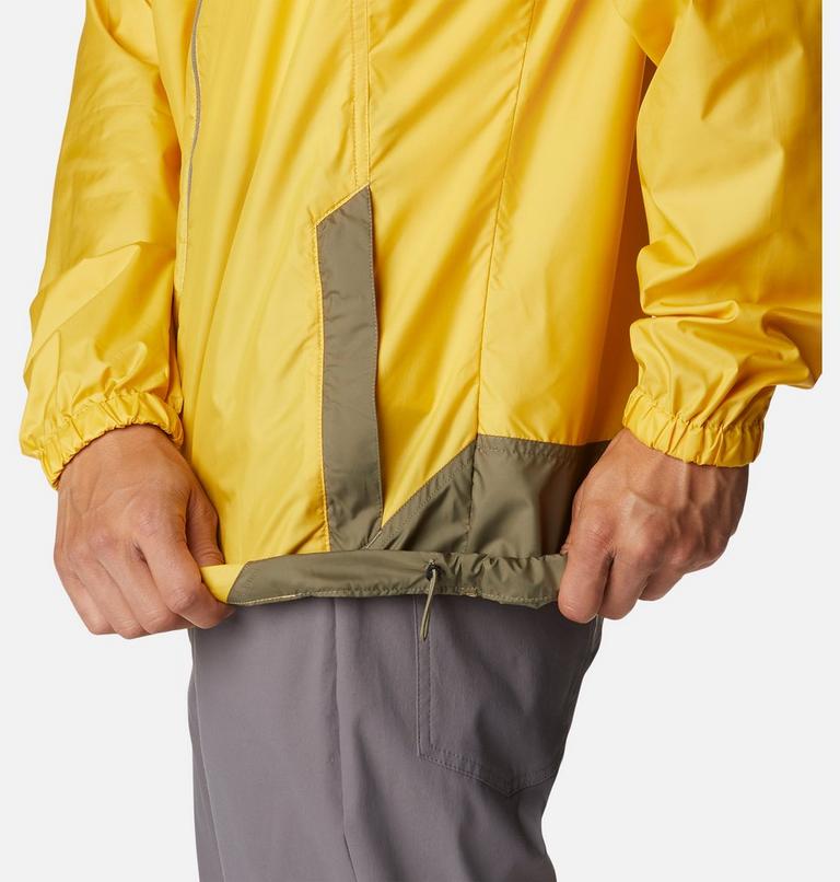 Men’s Flash Challenger Windbreaker, Color: Golden Nugget, Stone Green, image 6