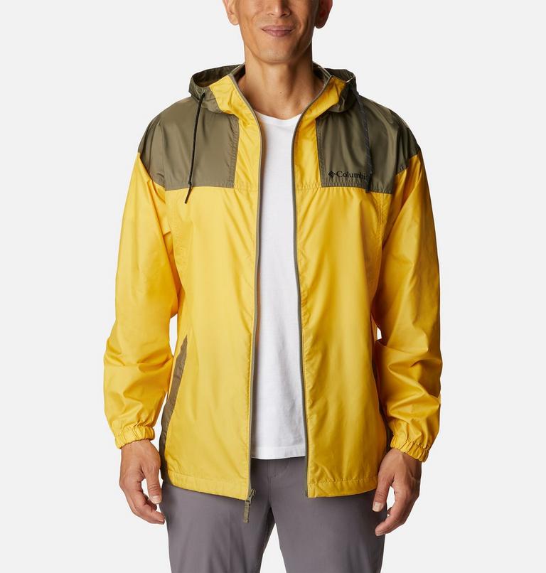 Men’s Flash Challenger Windbreaker, Color: Golden Nugget, Stone Green, image 7