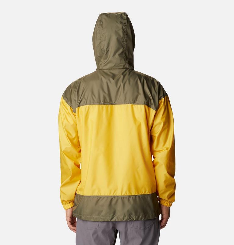Men’s Flash Challenger Windbreaker, Color: Golden Nugget, Stone Green, image 2