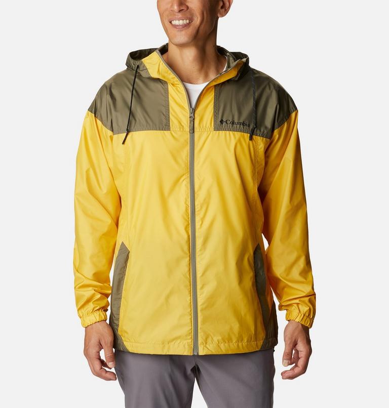 Men’s Flash Challenger Windbreaker, Color: Golden Nugget, Stone Green, image 1