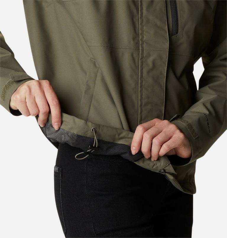 Women&rsquo;s Hikebound Waterproof Shell Walking Jacket, Color: Stone Green, image 6