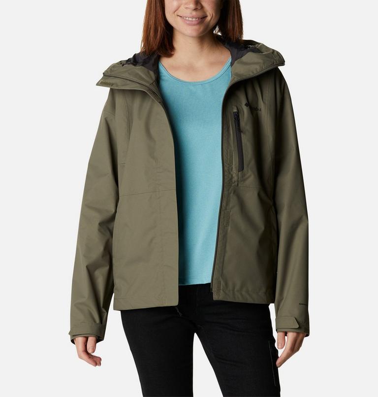 Women&rsquo;s Hikebound Waterproof Shell Walking Jacket, Color: Stone Green, image 7