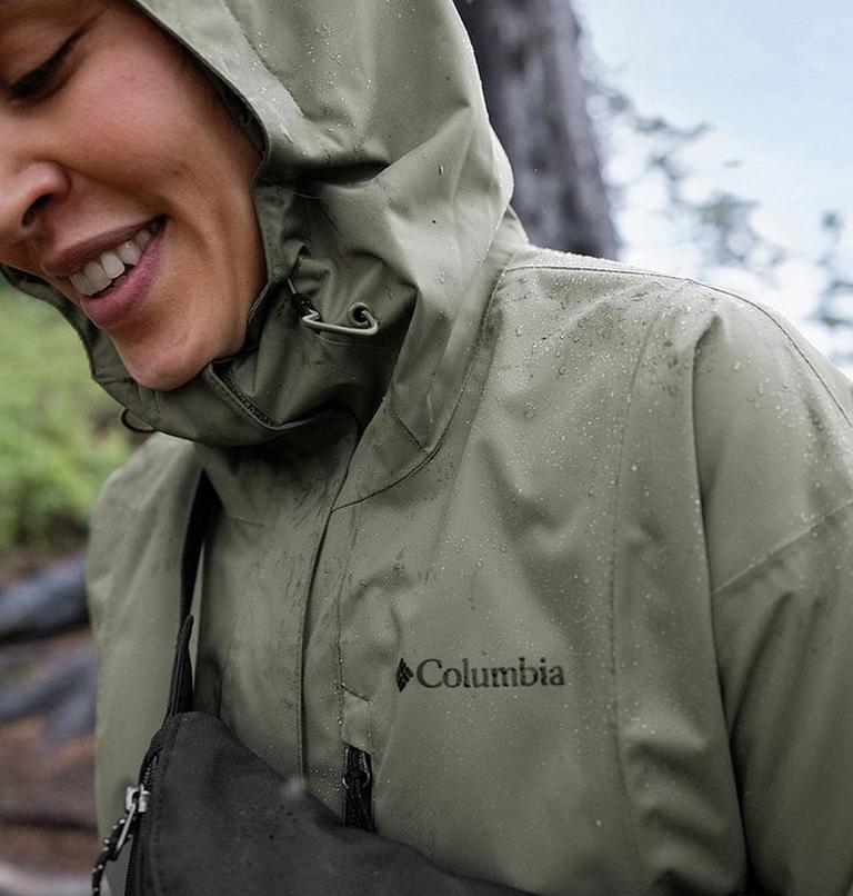 Women&rsquo;s Hikebound Waterproof Shell Walking Jacket, Color: Stone Green, image 9