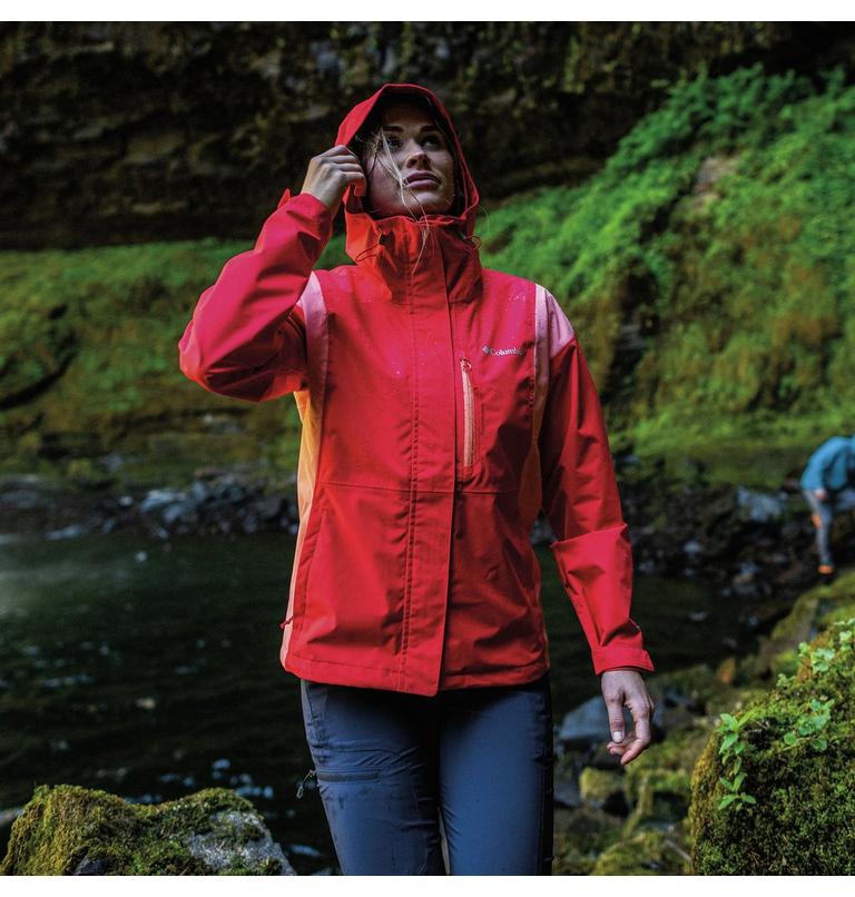Hikebound Jacket | 676 | S, Color: Red Hibiscus, Coral Reef, image 11