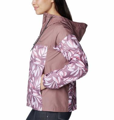 Women&rsquo;s Flash Challenger Novelty Windbreaker, Color: Fig Areca Print, Fig, image 3