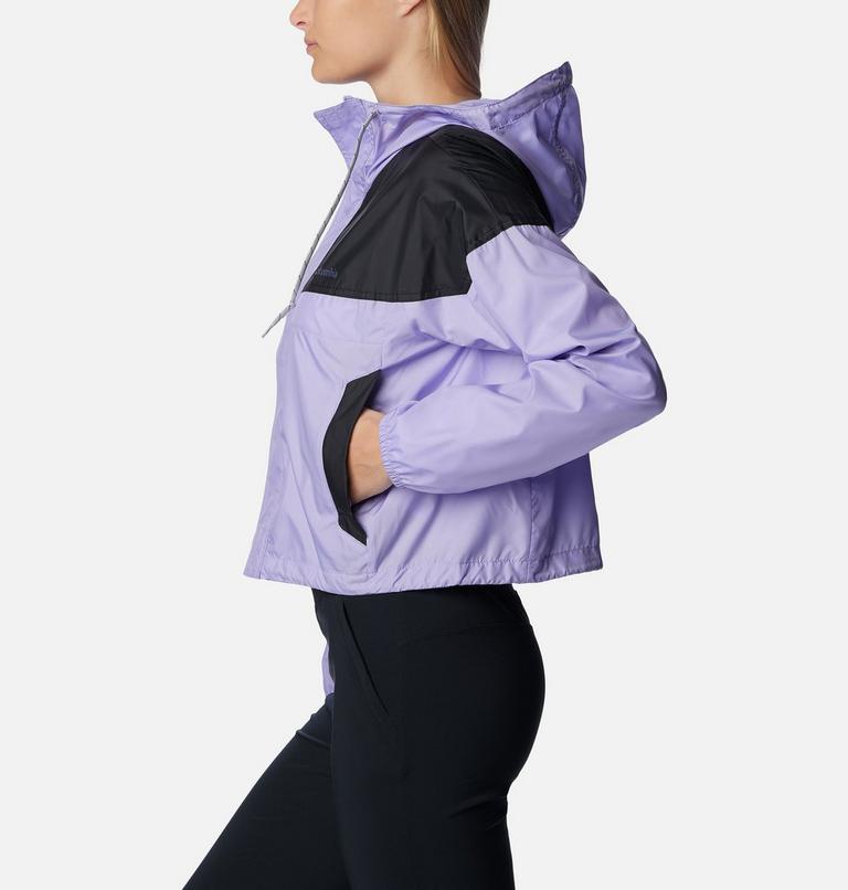 Flash Challenger Cropped Windbreaker, Color: Frosted Purple, Black, image 3