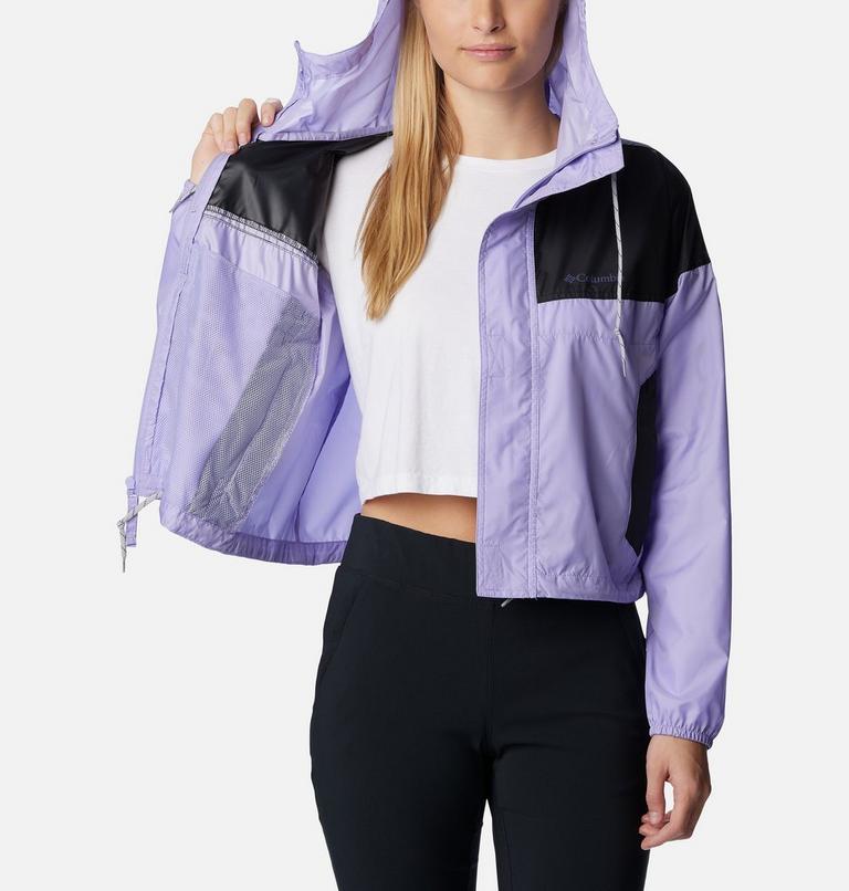 Flash Challenger Cropped Windbreaker, Color: Frosted Purple, Black, image 5