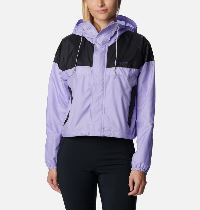 Flash Challenger Cropped Windbreaker, Color: Frosted Purple, Black, image 1