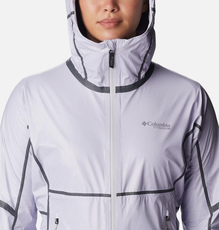 Women&rsquo;s OutDry Extreme Mesh Waterproof Hooded Shell Jacket, Color: Purple Tint, image 4