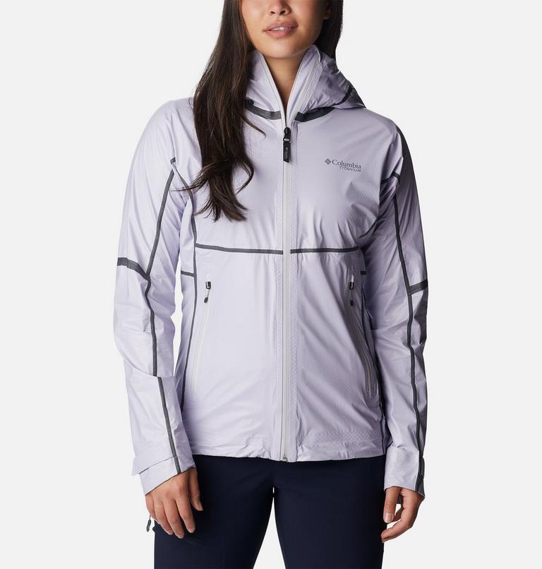 Women&rsquo;s OutDry Extreme Mesh Waterproof Hooded Shell Jacket, Color: Purple Tint, image 1