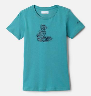 T-shirt Graphique Coton Casual Mission Lake Fille, Color: Teal, Foxy Swirl, image 1