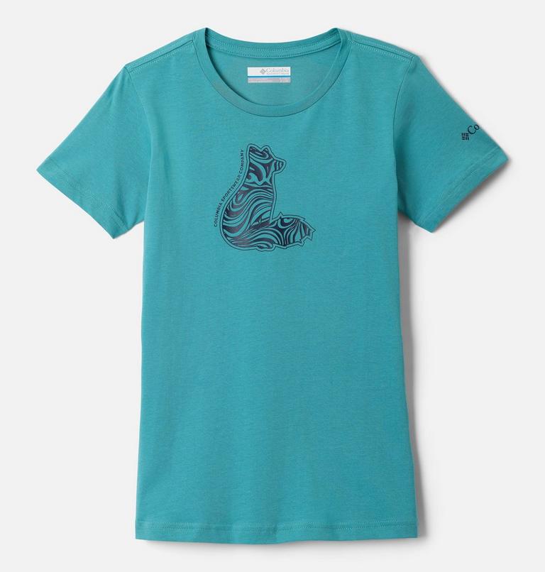 Mission Lake Short Sleeve Graphic Shirt, Color: Teal, Foxy Swirl, image 1