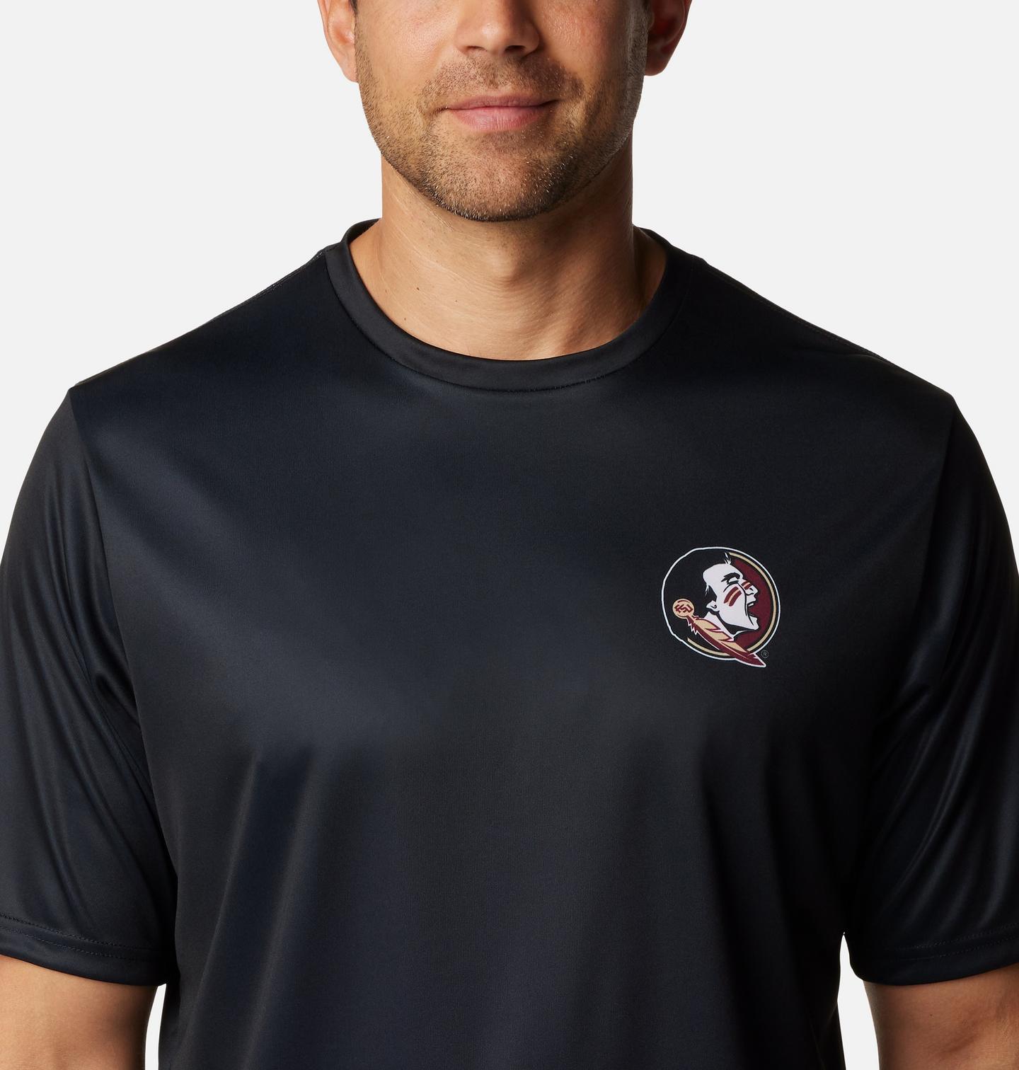 Мужская рубашка Columbia Collegiate PFG Terminal Tackle Short Sleeve Shirt - Florida State, цвет: Чёрный — фото 4