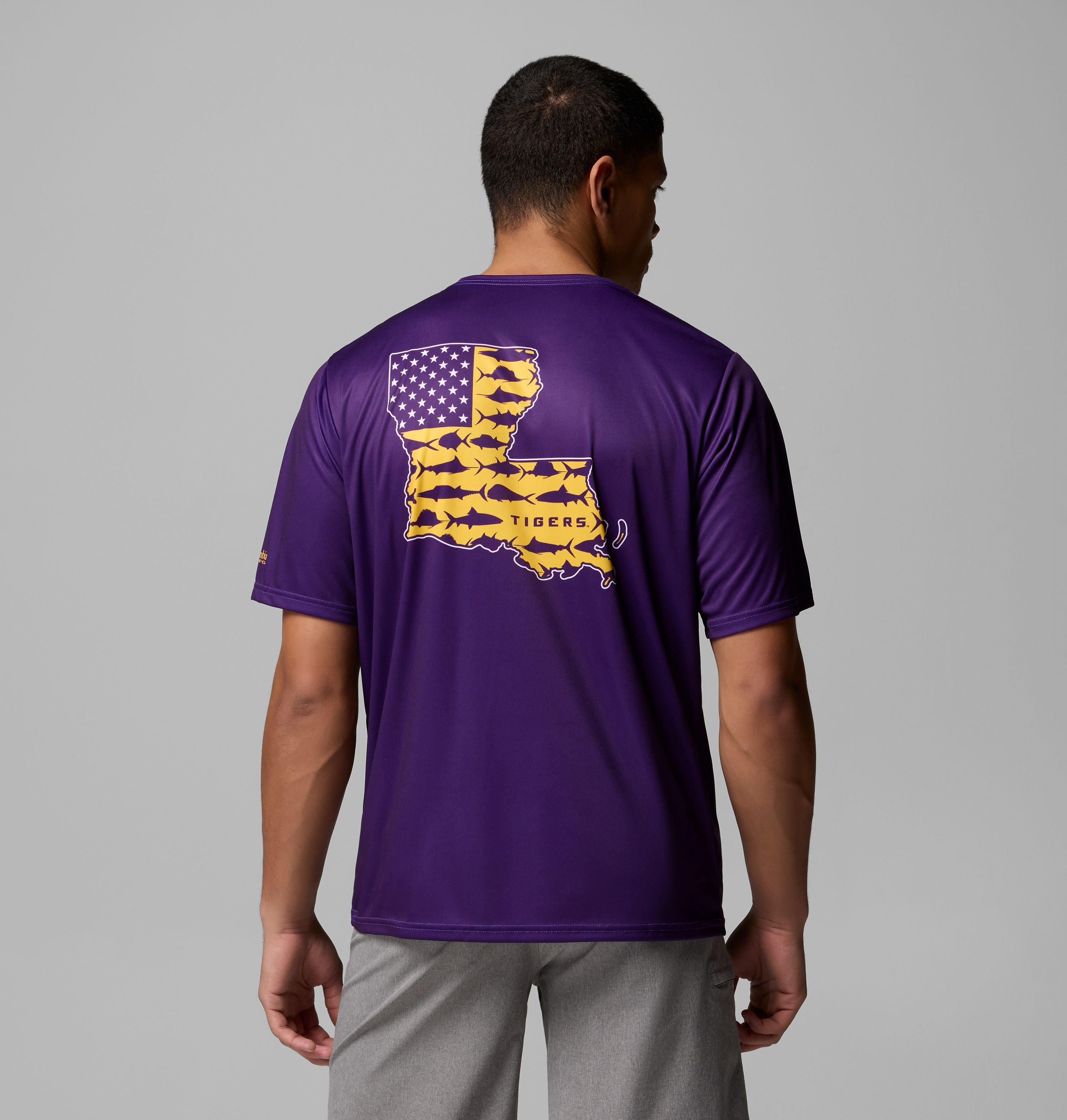 Men's Collegiate PFG Terminal Tackle Short Sleeve Shirt - LSU 3