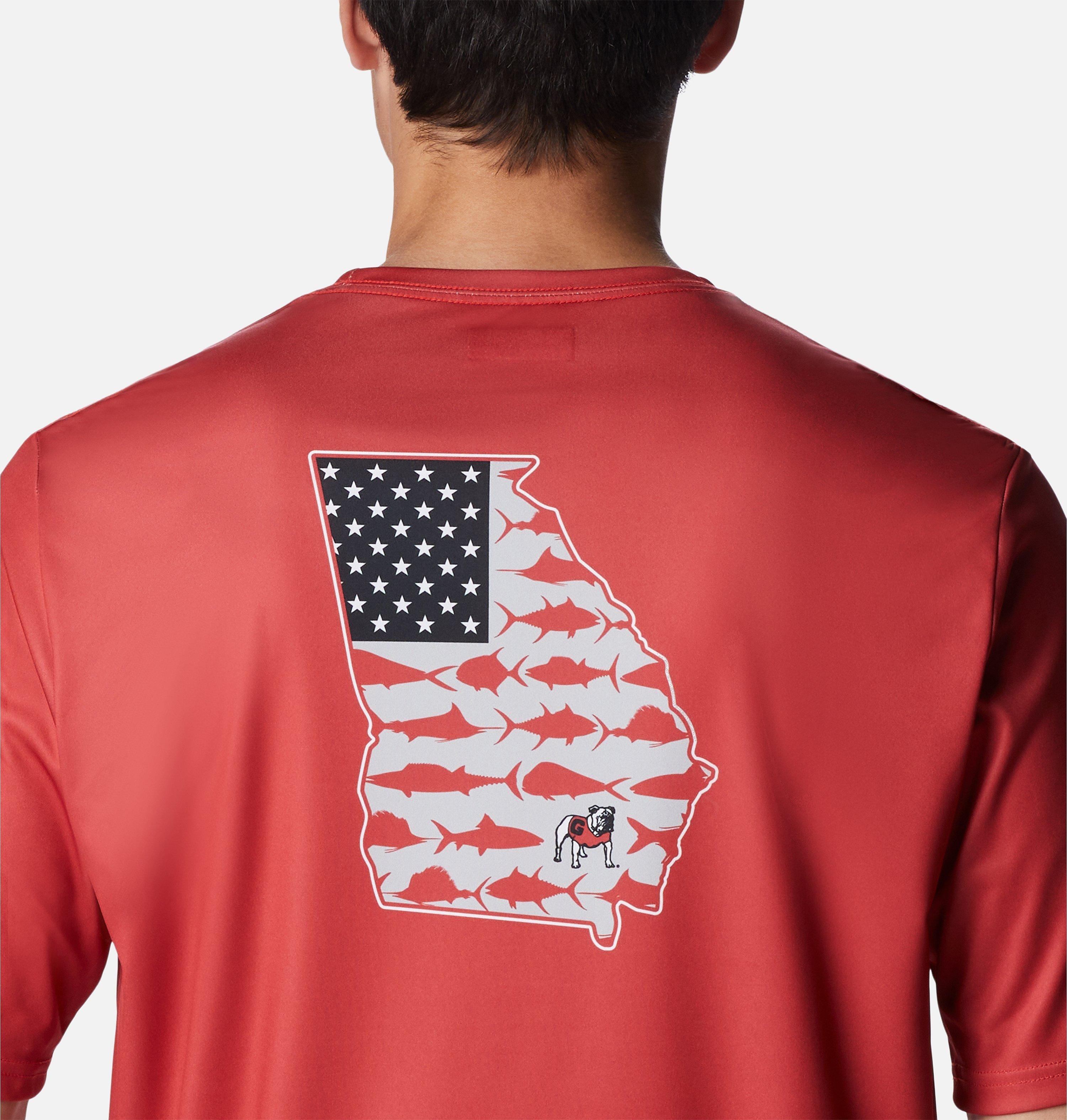 Men's Collegiate PFG Terminal Tackle Short Sleeve Shirt - Georgia 5