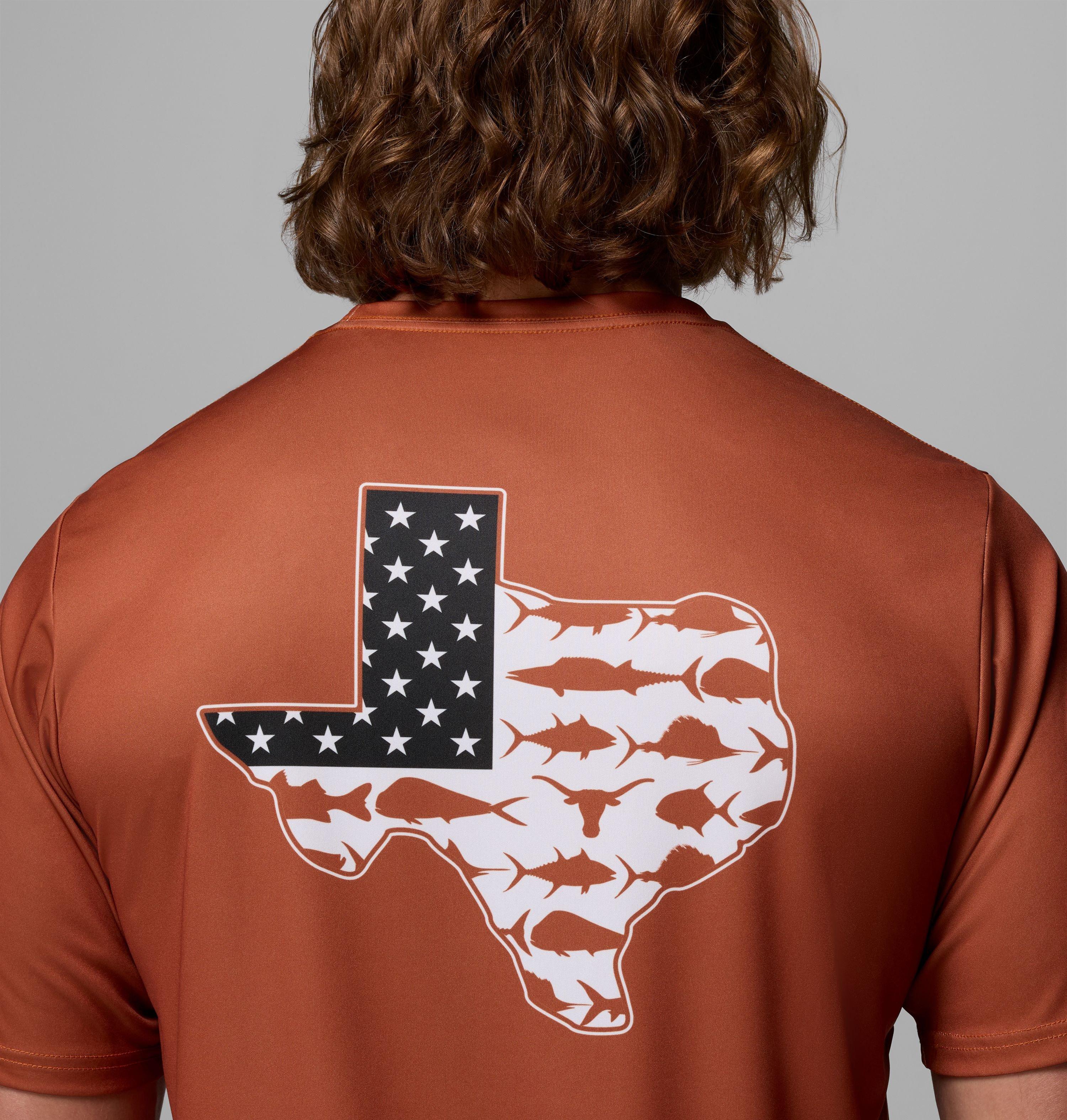 Men's Collegiate PFG Terminal Tackle Short Sleeve Shirt - Texas 6