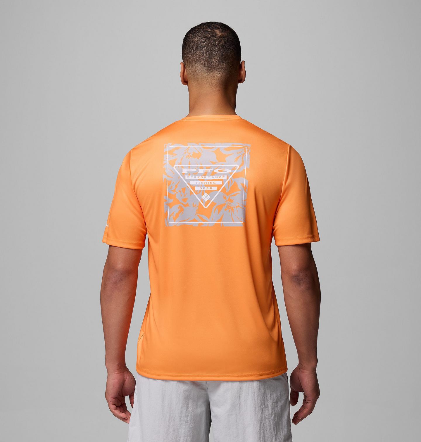 Мужская рубашка Columbia Collegiate PFG Terminal Tackle Short Sleeve Shirt - Tennessee, цвет: Ut - Solarize Clarets — фото 3