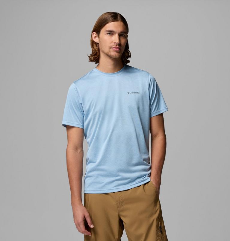 Men's Columbia Hike Technical T-Shirt, Color: Ripple Blue Heather, image 1