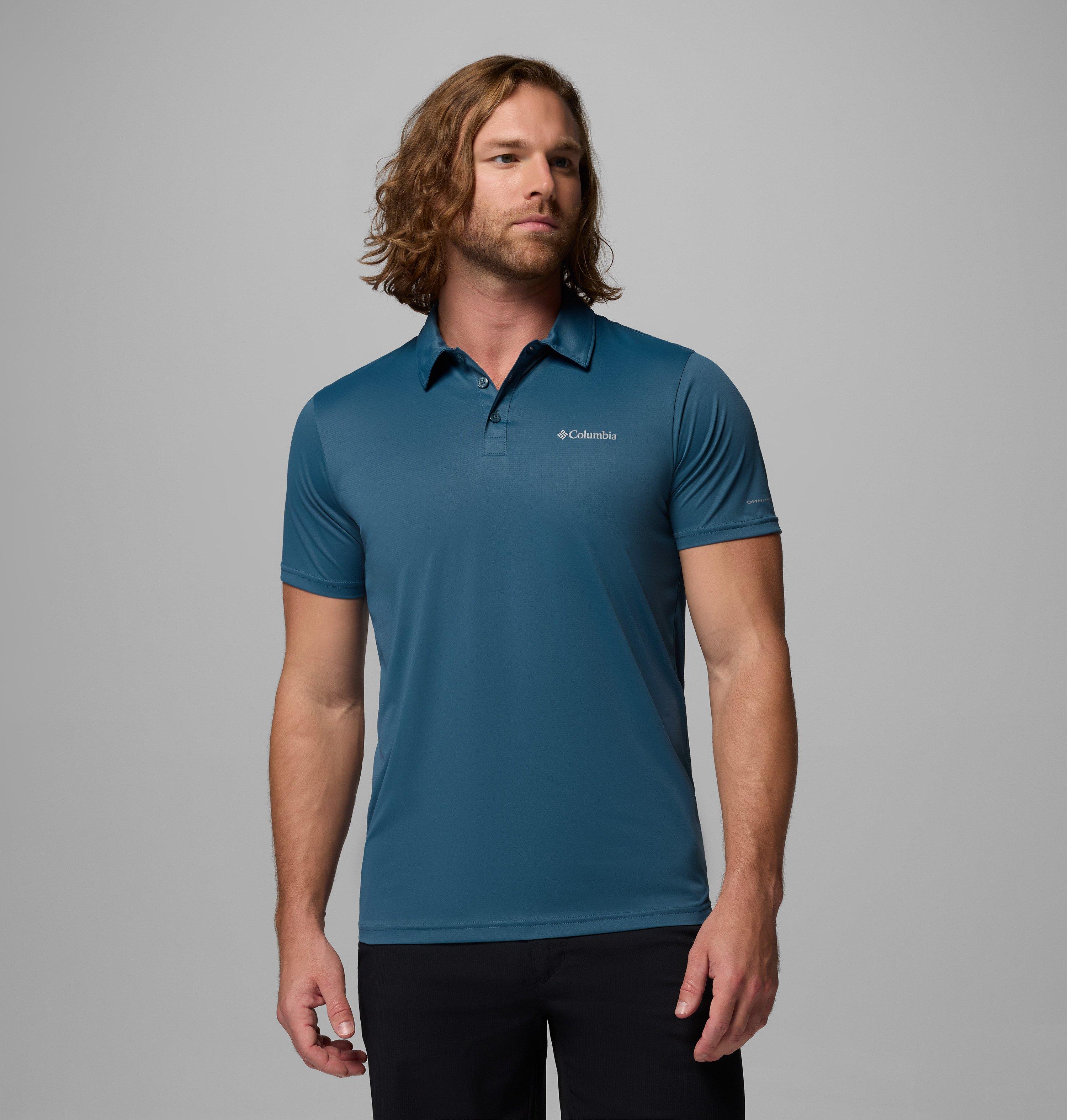 Columbia Sportswear Men's Blue Columbia Hike™ Technical Polo Extra Large