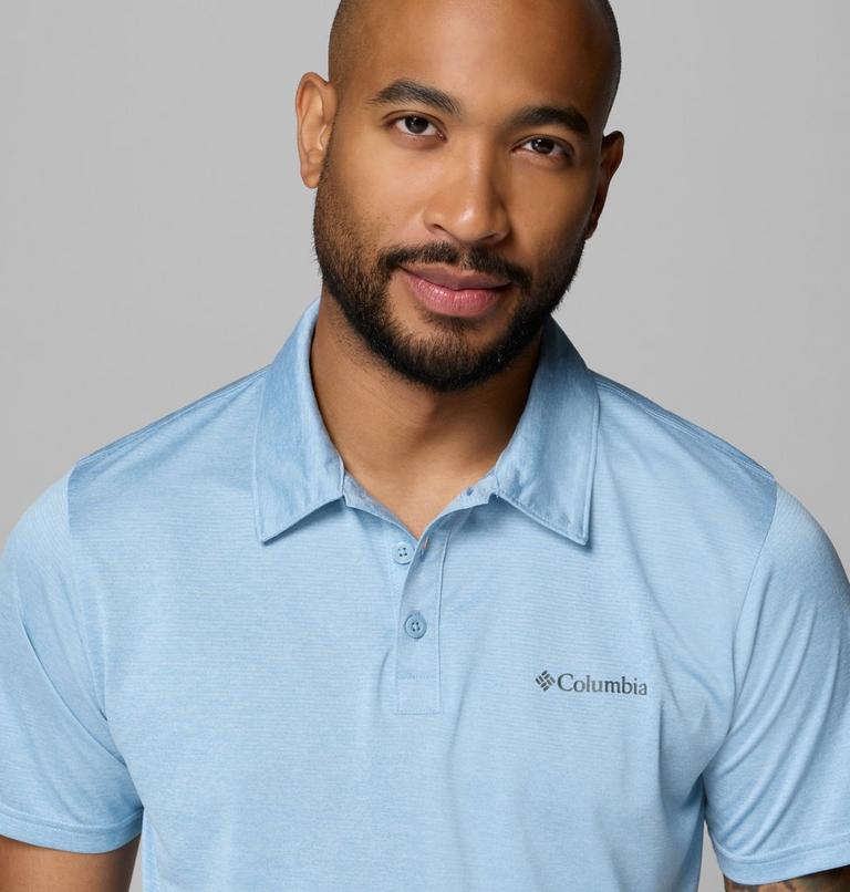 Men's Columbia Hike Technical Polo, Color: Ripple Blue Heather, image 5