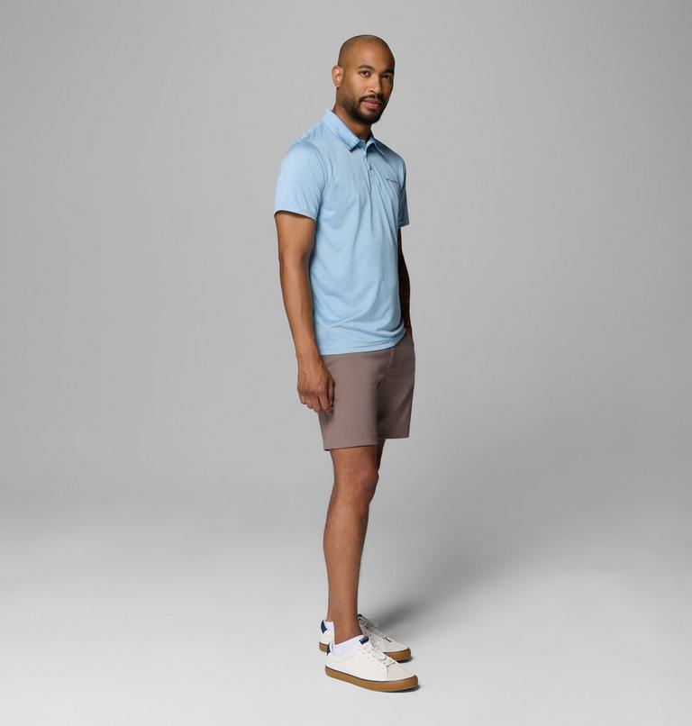Men's Columbia Hike Technical Polo, Color: Ripple Blue Heather, image 2