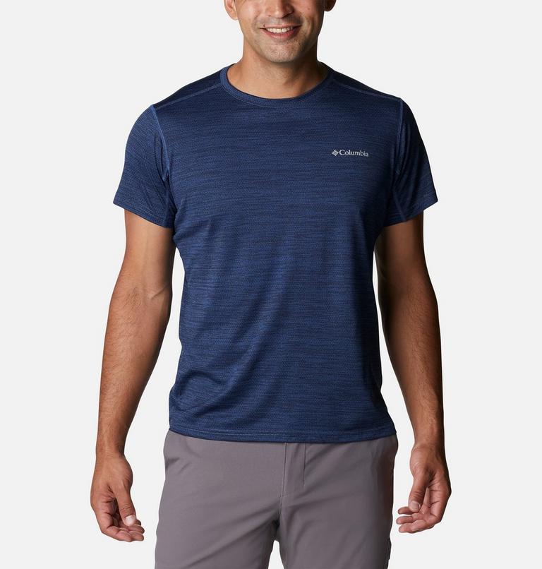 Alpine Chill Zero Short Sleeve Crew, Color: Collegiate Navy Heather, image 1