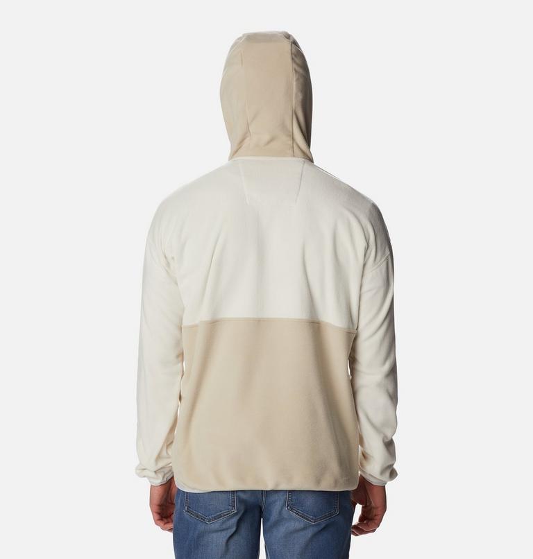 Men’s Backbowl Lite Half Zip Fleece Hoodie, Color: Chalk, Ancient Fossil, Nimbus Grey, image 2