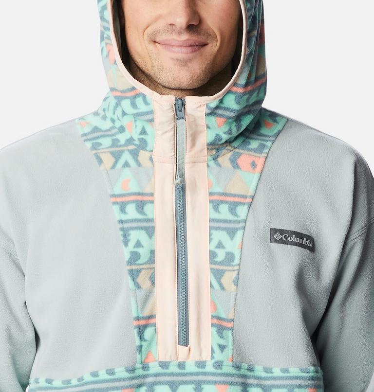 Men&rsquo;s Backbowl Lite Half Zip Fleece Hoodie, Color: Niagara, Metal Camp Blanket, image 4