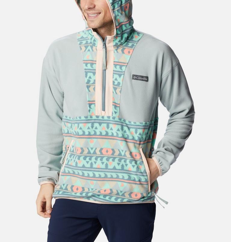 Men&rsquo;s Backbowl Lite Half Zip Fleece Hoodie, Color: Niagara, Metal Camp Blanket, image 5