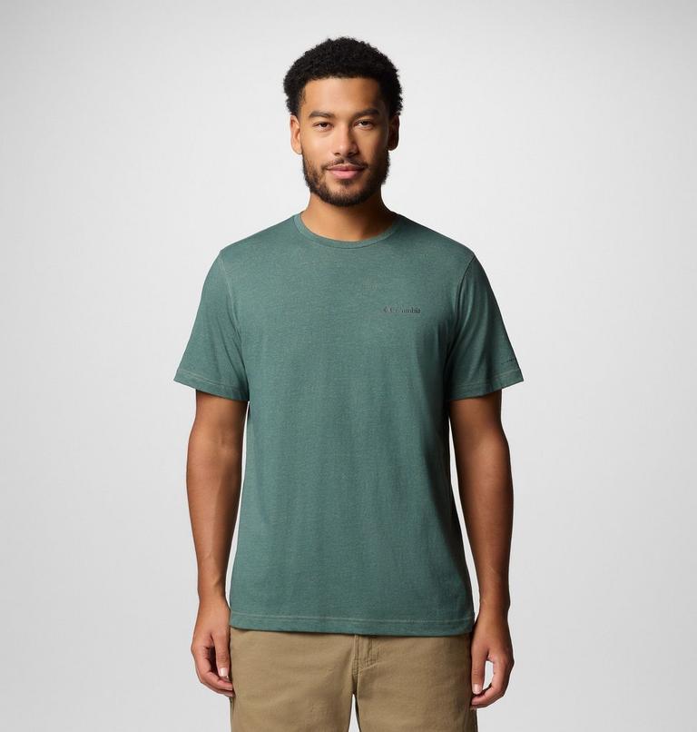Men's Thistletown Hills Short Sleeve Shirt, Color: Stone Green Heather, image 1