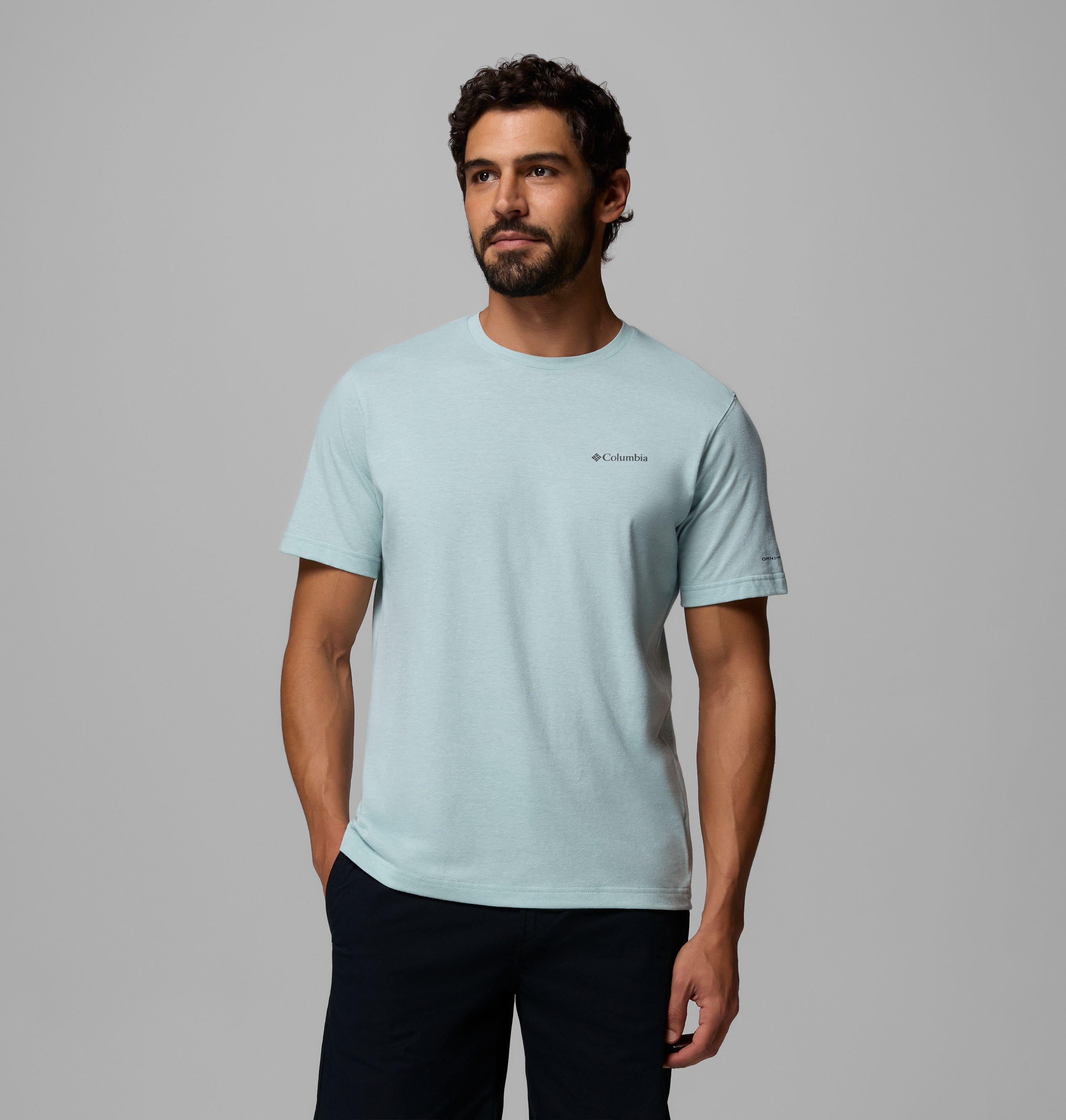 Columbia Sportswear Men's Blue Columbia - Thistletown Hills™ Short Sleeve Shirt - Crushed Heather Large