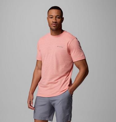 Men's Thistletown Hills Short Sleeve Shirt, Color: Zing Heather, image 4