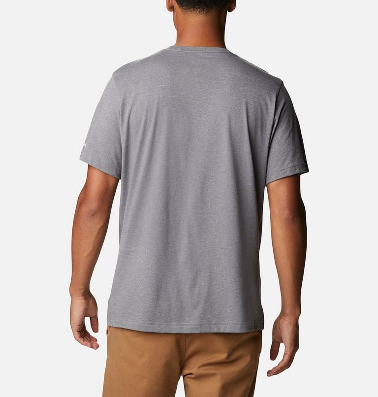 Thistletown Hills  Graphic Short Sleeve, Color: City Grey Heather, Hikers Graphic, image 2