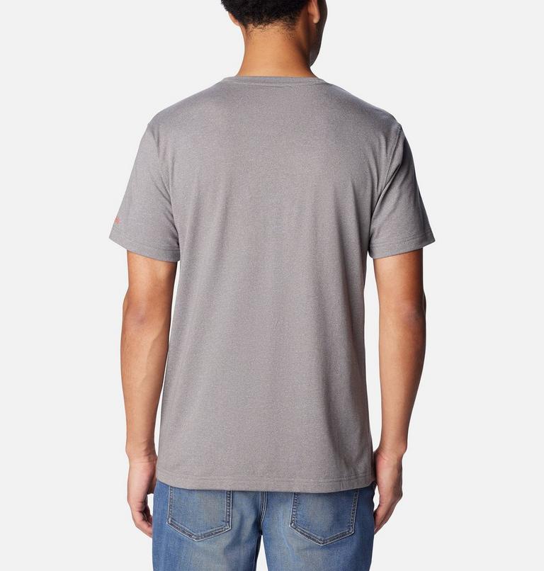 Thistletown Hills  Graphic Short Sleeve, Color: City Grey Heather, Fractal Peaks, image 2