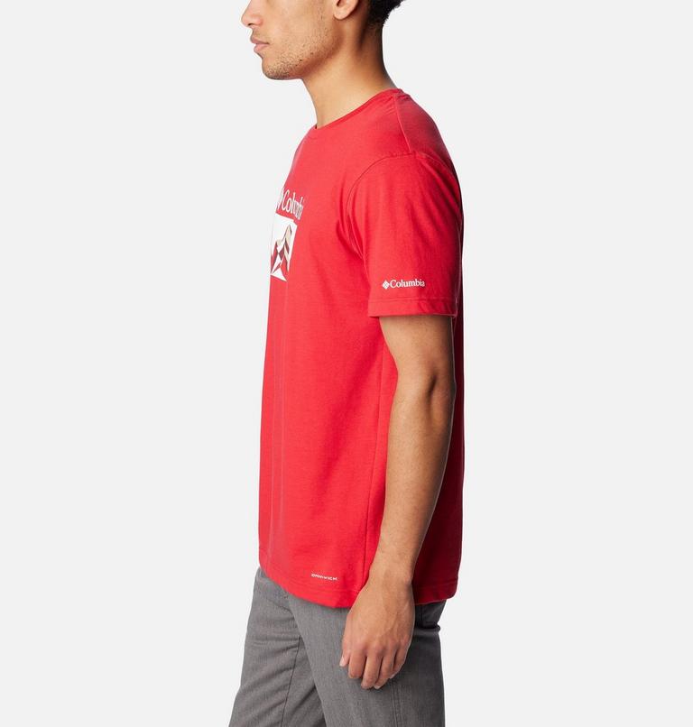 Thistletown Hills  Graphic Short Sleeve, Color: Mountain Red, Fractal Peaks, image 3