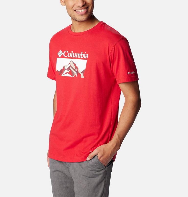 Thistletown Hills  Graphic Short Sleeve, Color: Mountain Red, Fractal Peaks, image 5