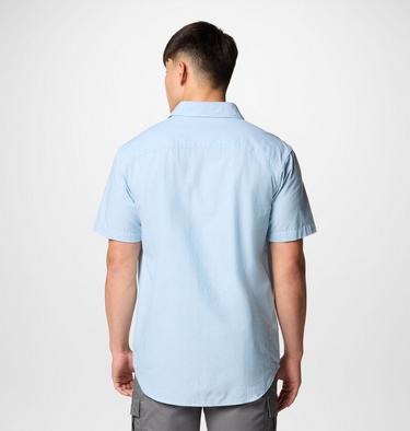 Men’s Rapid Rivers Technical Cotton Short Sleeve Shirt, Color: Ripple Blue Diamond Dobby Chambray, image 7