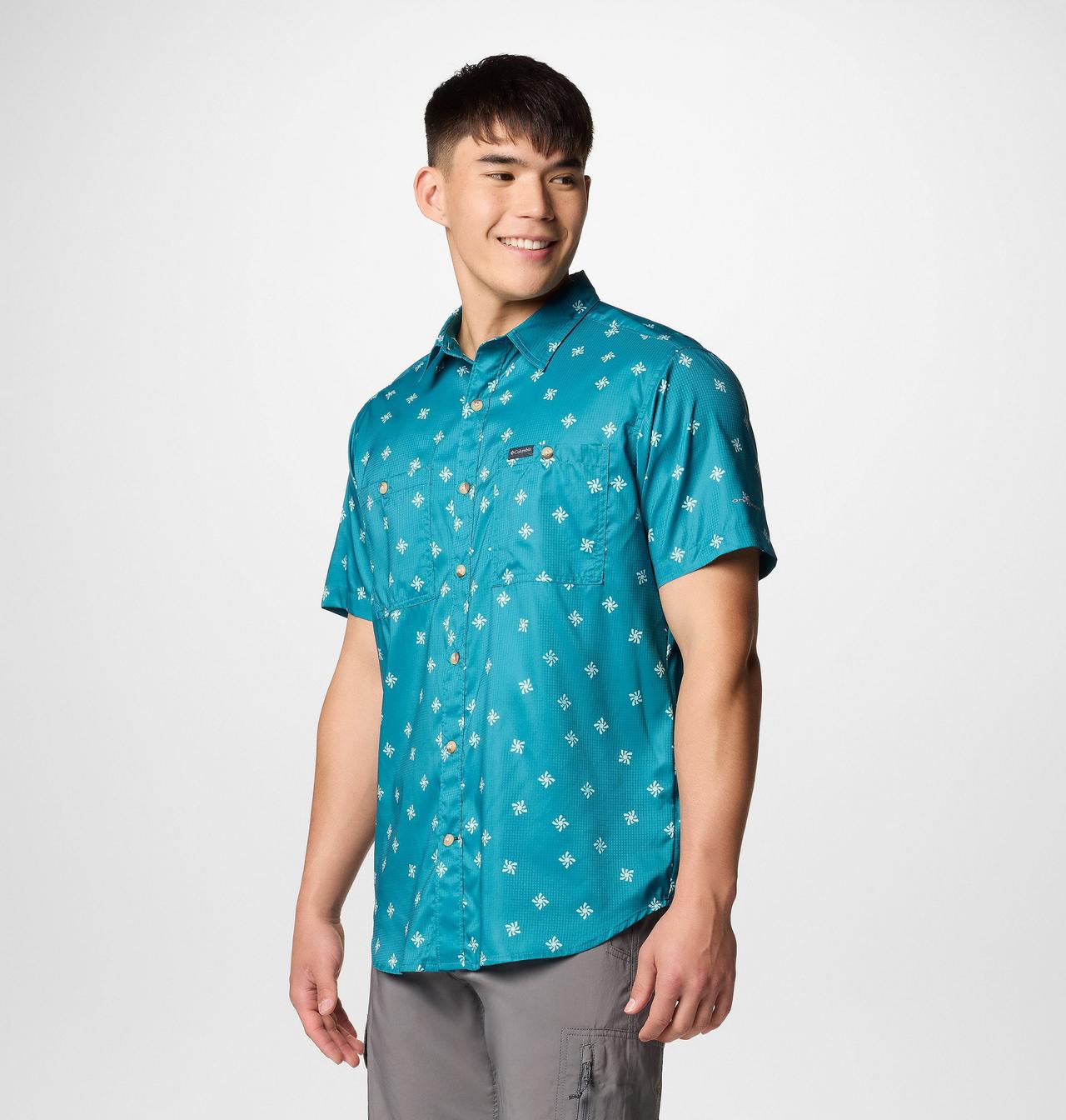 Men's Utilizer™ Printed Woven Short Sleeve Shirt - Tall | 364 | 4XT 4