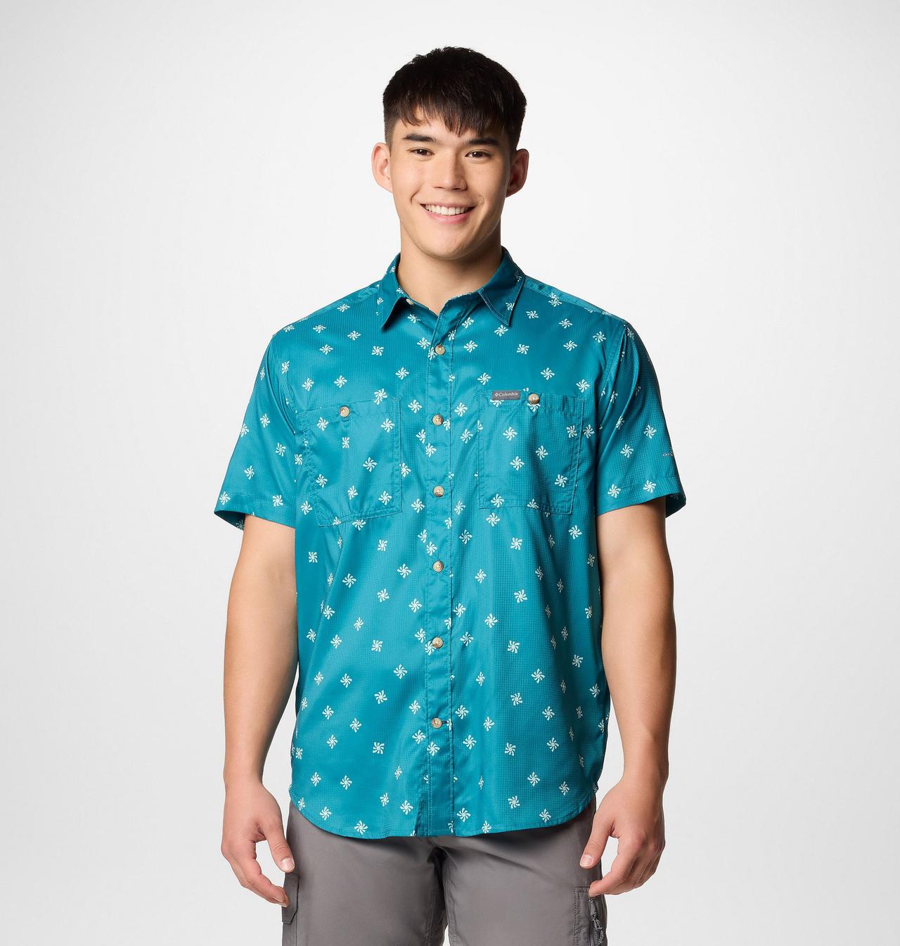 Men's Utilizer™ Printed Woven Short Sleeve Shirt - Tall | 364 | 4XT 1