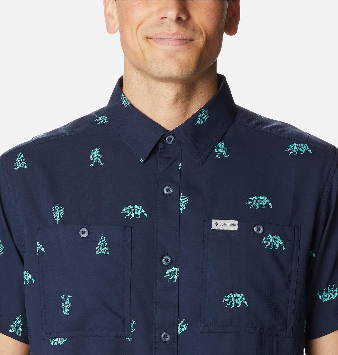 Men's Utilizer™ Printed Woven Short Sleeve Shirt - Tall 4