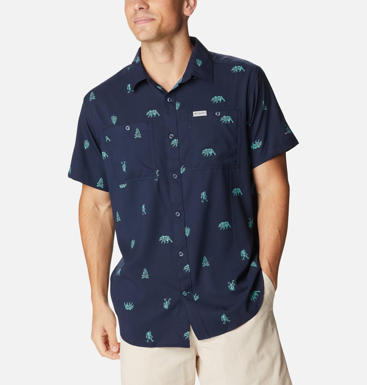 Men's Utilizer™ Printed Woven Short Sleeve Shirt - Tall 1