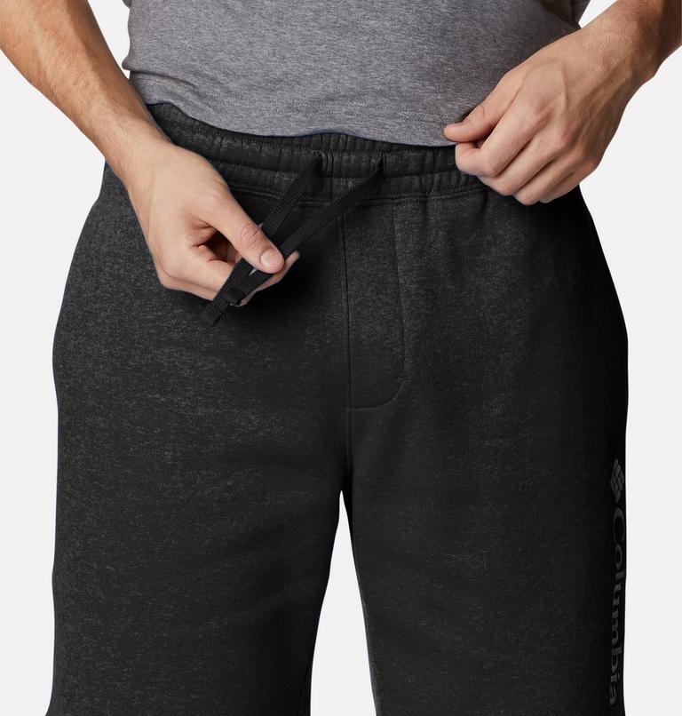 Men's Columbia Trek Fleece Shorts, Color: Black, White Vertical Logo , image 4