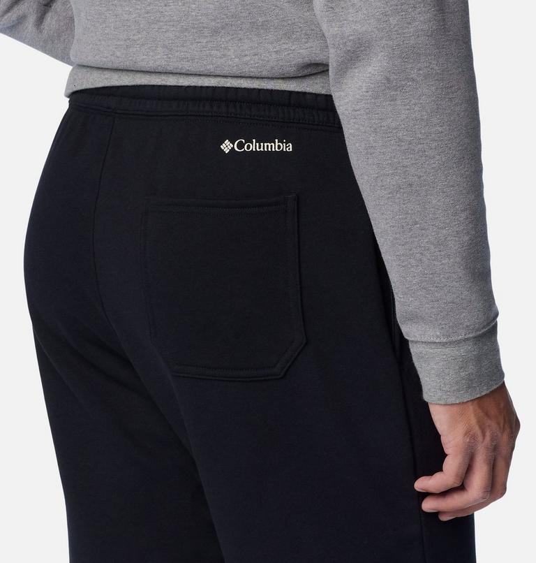 Men's Columbia Trek Fleece Shorts, Color: Black, College Life Mini Logo, image 5